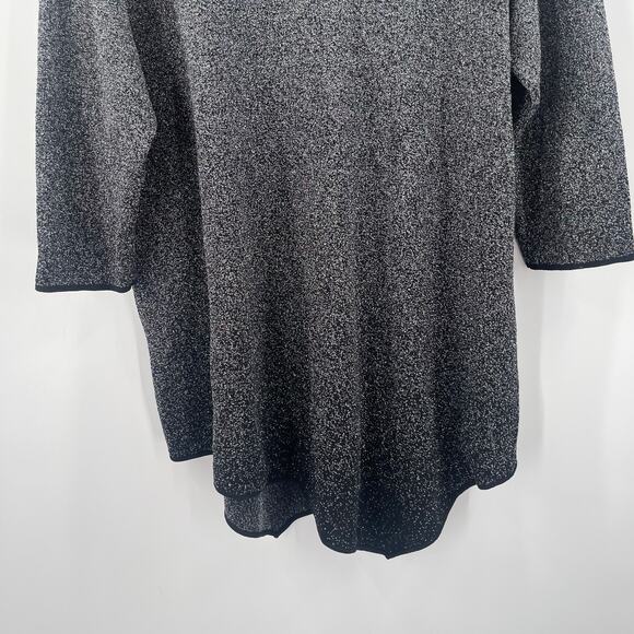 Chelsea & Theodore Top Size 2X Ombre Metallic Sparkle Asymmetrical Curvy Plus - Picture 10 of 12